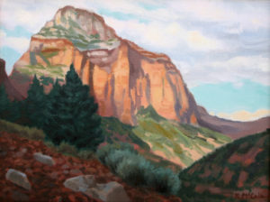 Impressionist painting of Zion's National Park by fine artist Kevin McCain