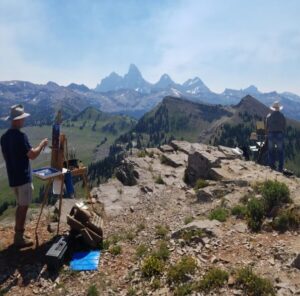 Artists Painting in the Teton Mountains
