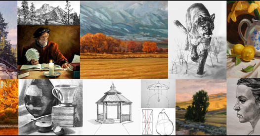 various painting and drawings by the artist kevin mccain